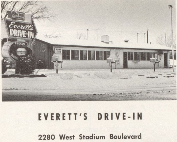 Everetts Drive-In - 1960S Yearbook Ad